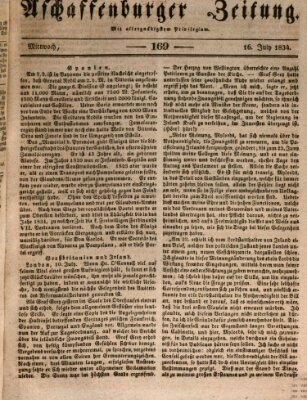 Aschaffenburger Zeitung Mittwoch 16. Juli 1834