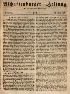 Aschaffenburger Zeitung Samstag 19. Juli 1834