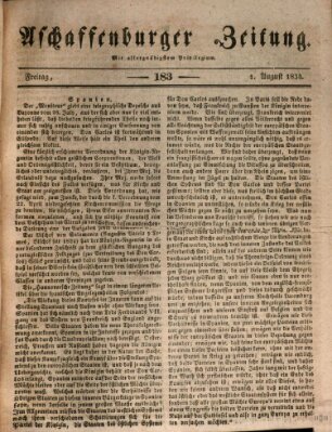 Aschaffenburger Zeitung Freitag 1. August 1834