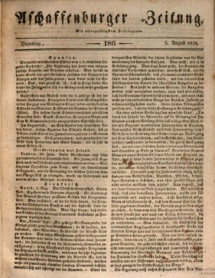 Aschaffenburger Zeitung Dienstag 5. August 1834