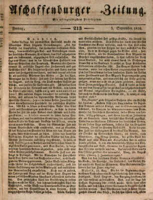 Aschaffenburger Zeitung Freitag 5. September 1834