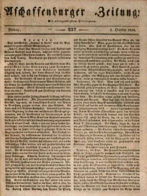 Aschaffenburger Zeitung Freitag 3. Oktober 1834