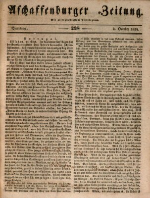 Aschaffenburger Zeitung Samstag 4. Oktober 1834