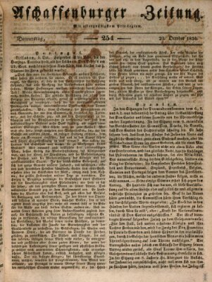 Aschaffenburger Zeitung Donnerstag 23. Oktober 1834