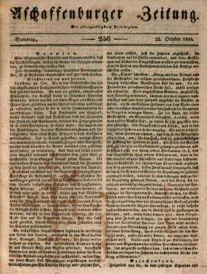 Aschaffenburger Zeitung Samstag 25. Oktober 1834