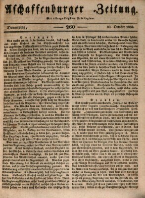 Aschaffenburger Zeitung Donnerstag 30. Oktober 1834