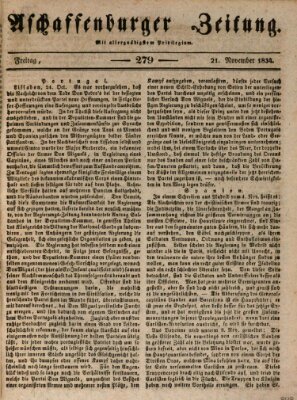 Aschaffenburger Zeitung Freitag 21. November 1834