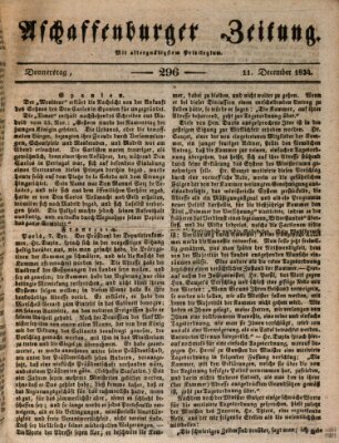 Aschaffenburger Zeitung Donnerstag 11. Dezember 1834