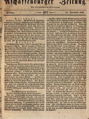 Aschaffenburger Zeitung Freitag 12. Dezember 1834