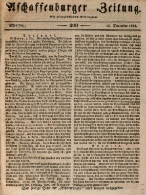 Aschaffenburger Zeitung Montag 15. Dezember 1834