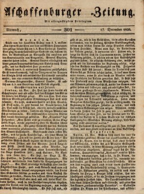 Aschaffenburger Zeitung Mittwoch 17. Dezember 1834