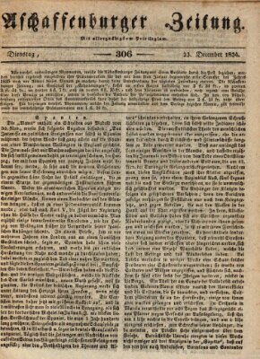 Aschaffenburger Zeitung Dienstag 23. Dezember 1834