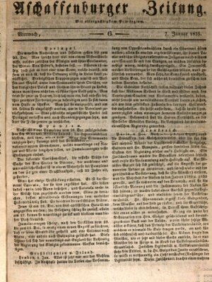 Aschaffenburger Zeitung Mittwoch 7. Januar 1835