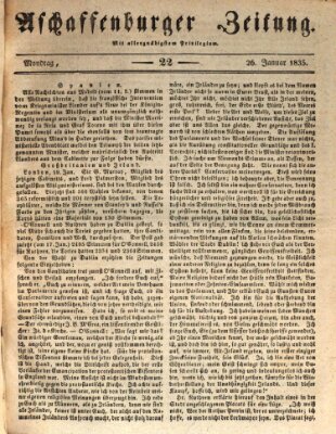 Aschaffenburger Zeitung Montag 26. Januar 1835