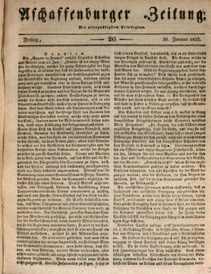 Aschaffenburger Zeitung Freitag 30. Januar 1835