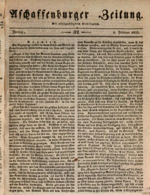 Aschaffenburger Zeitung Freitag 6. Februar 1835