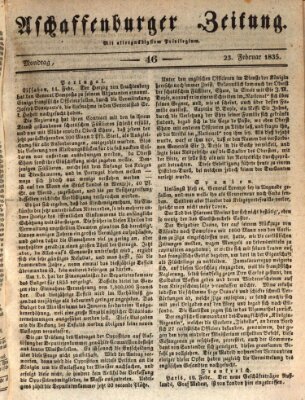 Aschaffenburger Zeitung Montag 23. Februar 1835