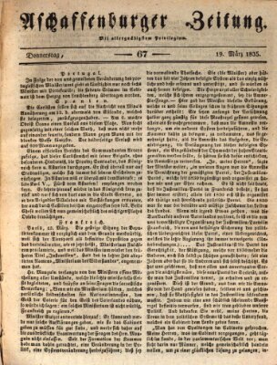 Aschaffenburger Zeitung Donnerstag 19. März 1835