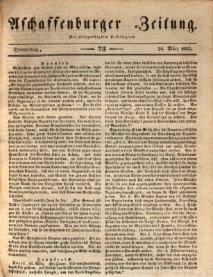 Aschaffenburger Zeitung Donnerstag 26. März 1835