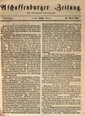 Aschaffenburger Zeitung Dienstag 28. April 1835