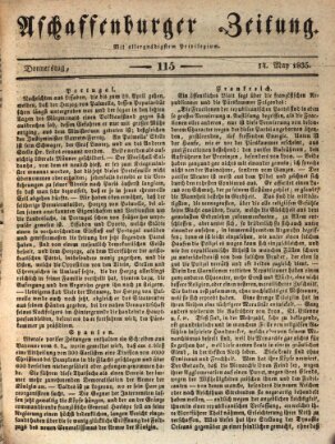 Aschaffenburger Zeitung Donnerstag 14. Mai 1835