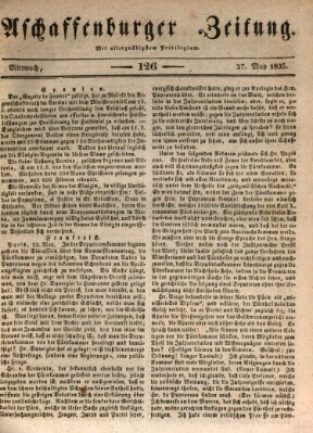 Aschaffenburger Zeitung Mittwoch 27. Mai 1835