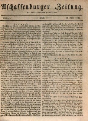 Aschaffenburger Zeitung Freitag 19. Juni 1835