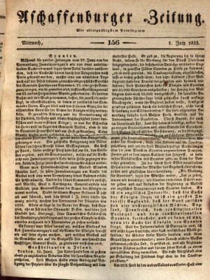 Aschaffenburger Zeitung Mittwoch 1. Juli 1835