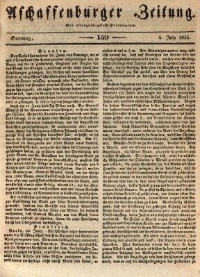 Aschaffenburger Zeitung Samstag 4. Juli 1835