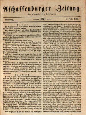 Aschaffenburger Zeitung Montag 6. Juli 1835