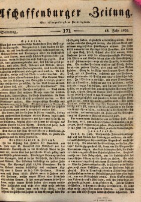 Aschaffenburger Zeitung Samstag 18. Juli 1835