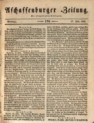 Aschaffenburger Zeitung Montag 27. Juli 1835