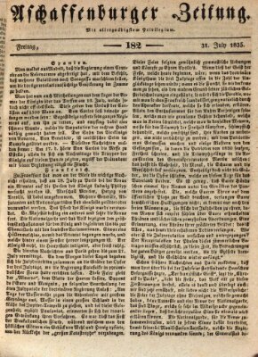 Aschaffenburger Zeitung Freitag 31. Juli 1835