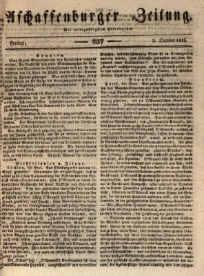 Aschaffenburger Zeitung Freitag 2. Oktober 1835