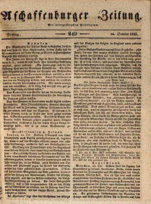 Aschaffenburger Zeitung Freitag 16. Oktober 1835