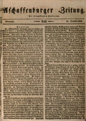 Aschaffenburger Zeitung Mittwoch 21. Oktober 1835