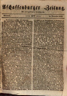 Aschaffenburger Zeitung Mittwoch 18. November 1835