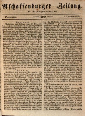 Aschaffenburger Zeitung Donnerstag 3. Dezember 1835