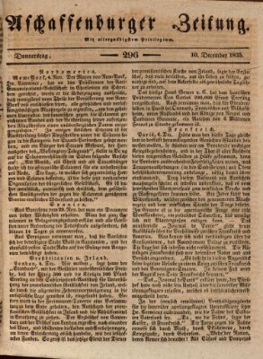 Aschaffenburger Zeitung Donnerstag 10. Dezember 1835