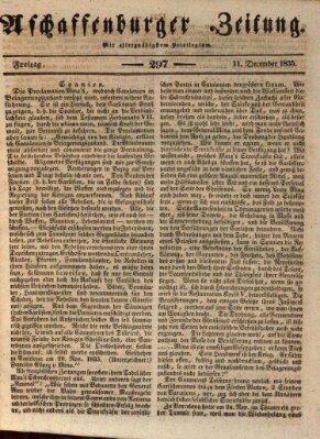 Aschaffenburger Zeitung Freitag 11. Dezember 1835