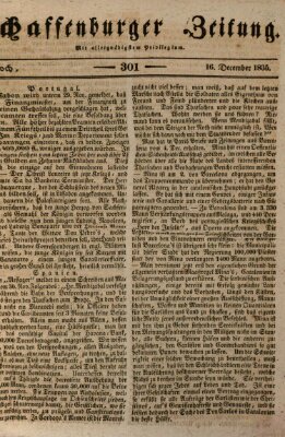 Aschaffenburger Zeitung Mittwoch 16. Dezember 1835