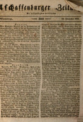 Aschaffenburger Zeitung Samstag 26. Dezember 1835