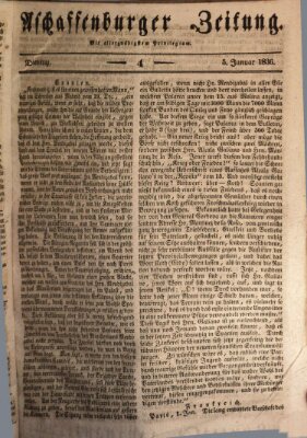 Aschaffenburger Zeitung Dienstag 5. Januar 1836