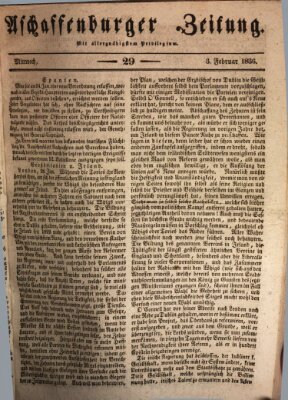 Aschaffenburger Zeitung Mittwoch 3. Februar 1836