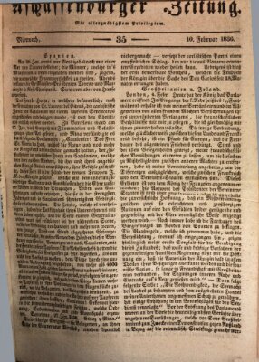 Aschaffenburger Zeitung Mittwoch 10. Februar 1836