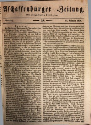 Aschaffenburger Zeitung Samstag 13. Februar 1836