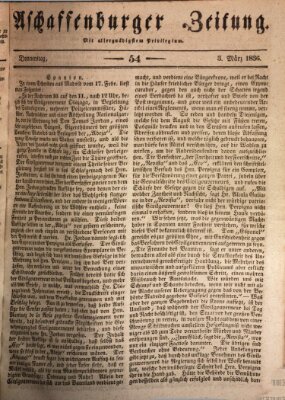 Aschaffenburger Zeitung Donnerstag 3. März 1836