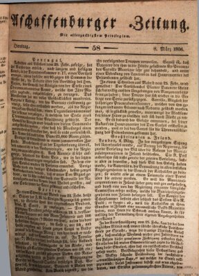 Aschaffenburger Zeitung Dienstag 8. März 1836