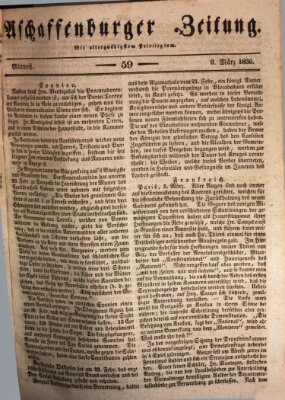 Aschaffenburger Zeitung Mittwoch 9. März 1836