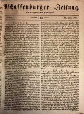 Aschaffenburger Zeitung Mittwoch 11. Mai 1836